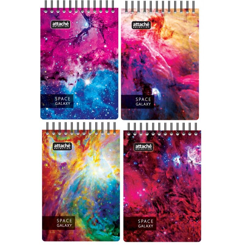 Блокнот 120л,А7,Space Galaxy,82х110мм,70квм,белый