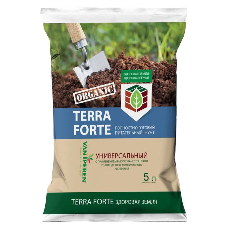 Грунт универсальный 5л "Terra Forte (Здоровая Земля)" 40х24х3см, с перлитом (Россия)