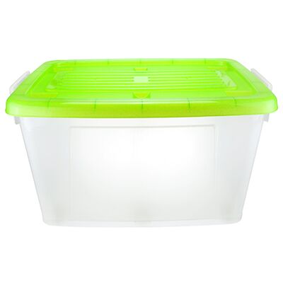 Контейнер для хранения пластмассовый "Darel-box" 75л, 68х47х35см, на колесах, зеленый (Россия)