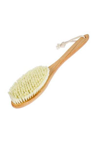 Щетка массажная для тела с ручкой 390х80х16см ЭКОБРАШ бук/щетина искусств