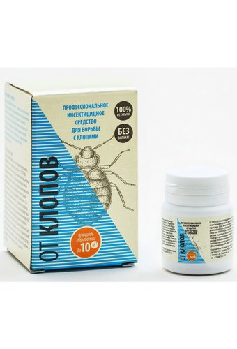 Средство инсектоакарицидное ОТ КЛОПОВ ацетамиприд 20% (флак 5г) без запаха