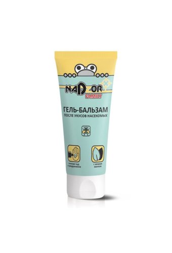 Бальзам-гель после укусов NADZOR FAMILY (туба 30мл) с ментолом и календулой