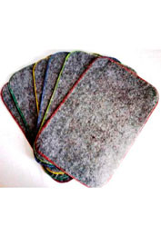 Коврик для бани 40х60см ЖАР-БАНЬКА XL войлок п/ш темный с кантом