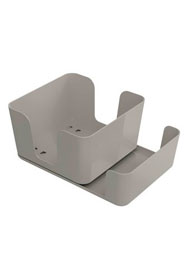 Салфетница пластик СМАРТ с отделением для специй 483х483х238мм Серый