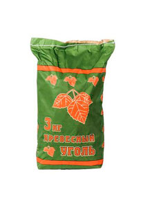 Уголь древесный березовый  10кг ВОЛГА Премиум