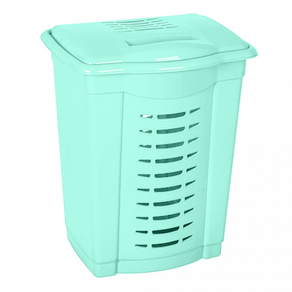 Корзина для белья пластмассовая 50л, 44х36х56см, ментоловый (Россия)