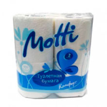 Бумага туал. Motti 2-сл. 20м, белая 4рул/уп