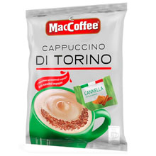 Кофе порционный растворимый MacCoffee Cappuccino di Torino с корицей 3 в 1 20 пакетиков по 25.5 г