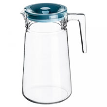 Кувшин стеклянный 2л, 14,2х14,7х25,5см, серая крышка, цветная коробка, Pasabahce