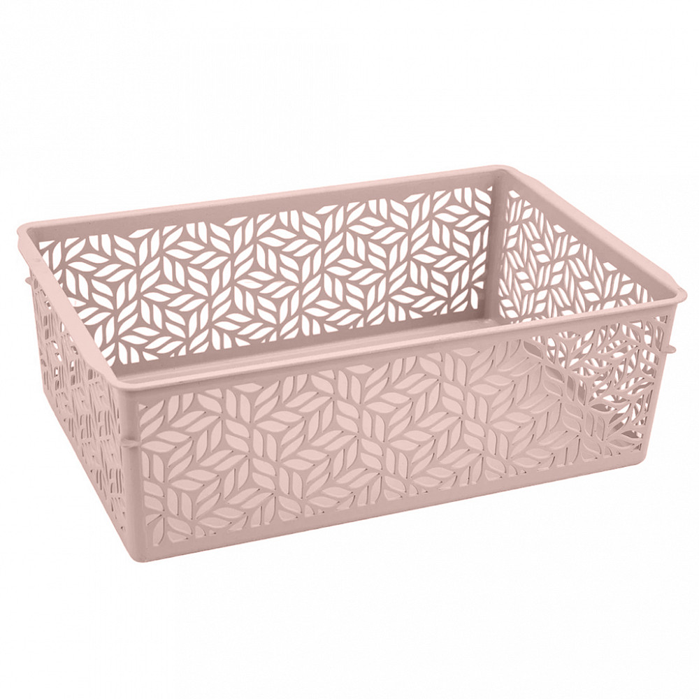 Корзина пластмассовая для хранения "Linden" 4,3л, 29х19х9,5см, универсальная, полипропилен, бежевый