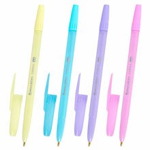 Ручка шариковая РОССИЯ "CARINA", СИНЯЯ, корпус ассорти, 1 мм, линия 0,5 мм, BRAUBERG