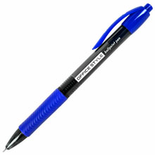Ручка шариковая автоматическая с грипом BRAUBERG OFFICE STYLE, СИНЯЯ, игольчатый наконечник 0,7мм, линия 0,35мм, тонированный корпус