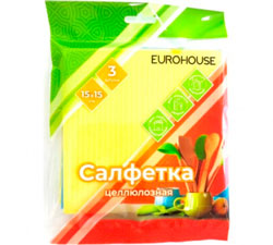 Салфетки из целлюлозы 15*15см, 3шт