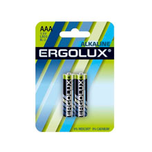 Батарейка Ergolux AAA/LR 03 Alkaline BL-2 (LR 03 BL-2, 1.5В)(2 шт в уп.)