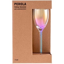 Набор из 2 бокалов для шампанского Perola