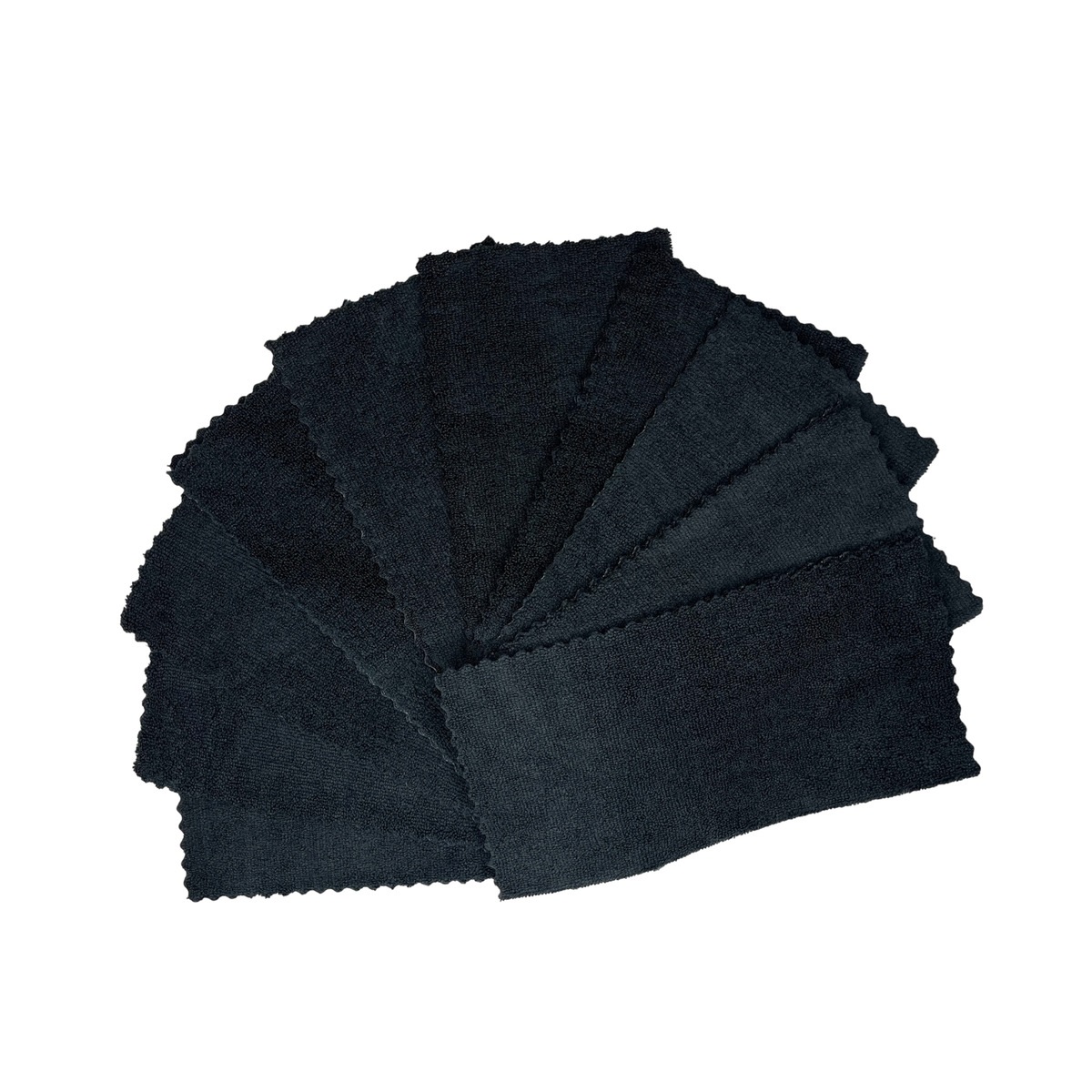 Салфетки из микрофибры черные 30*30см, 10шт, Плотность: 250 гр/м2. Состав: 80% полиэстер, 20% полиамид.