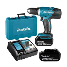 Аккумуляторная дрель-шуруповерт MAKITA DDF453RFE (18B,2*3.0Ач/LXT,42Нм,кейс)
