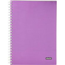 Бизнес-тетрадь А5 96л Attache Metallic Фиолет клетка, греб, картон, фольга