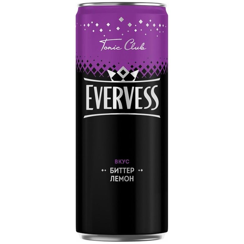 Напиток Evervess Tonic club Биттер Лемон газированный 0.33 л
