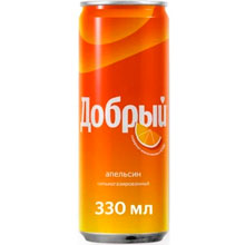 Напиток Добрый газированный с апельсином 0.33 л