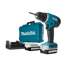 Аккумуляторная дрель шуруповерт MAKITA DF347DWE (14.4B,2*1.5Ач/G-тип,30Нм,кейс)