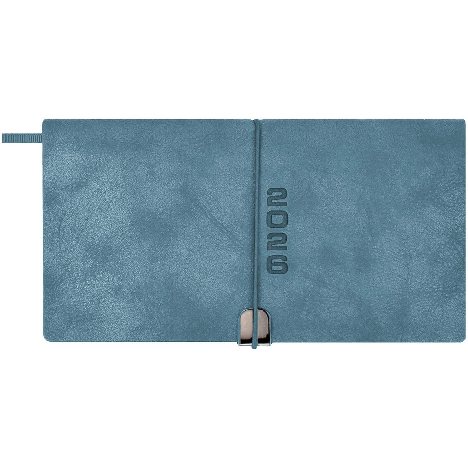 Еженедельник датированный 2026 ESCALADA 175х95мм, 64л, голубой 70396