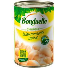 Шампиньоны целые Bonduelle консервированные, 400 г