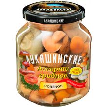 Грибы Лукашинские Ассорти соленое, 340 г