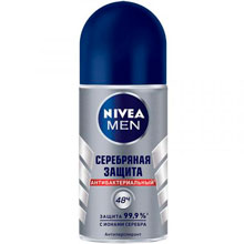 Дезодорант-антиперспирант роликовый Nivea Men Серебряная защита, 50 мл