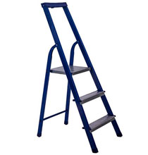 Стремянка 3-х ст. стальная с алюм. ступенями