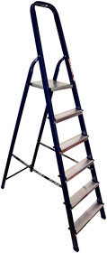 Стремянка 6-ти ст. стальная с алюм. ступенями