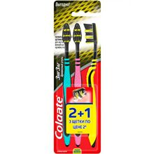 Щетка зубная Colgate ЗигЗаг Древесный уголь, 2+1 шт