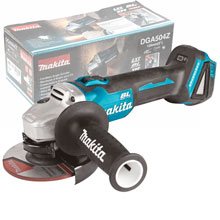Машина шлифовальная угловая аккумуляторная MAKITA DGA504Z (BL-Motor,18В/Li-Ion,125мм,без акк.и з/у)
