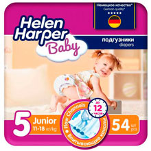 Подгузники детские Helen Harper Baby размер 5 Junior, 11-18 кг, 54 шт.