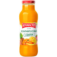 Сок Кухмастер мультифруктовый с мякотью, 0.68 л