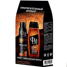 Набор подарочный Фа Красный кедр, гель для душа, 250 мл + дезодорант-аэрозоль, 150 мл