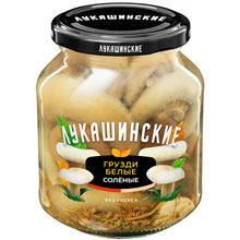 Грибы Лукашинские Грузди белые соленые, 340 г