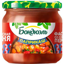Фасоль Бондюэль белая в соусе со сладким перцем Паприкаш, 360 г