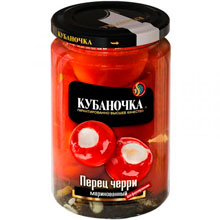 Перец черри Кубаночка острый маринованный с маслом, 360 г