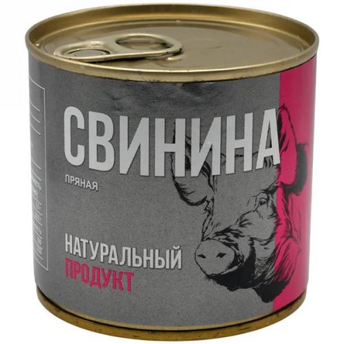 Свинина пряная Натуральный продукт, ГОСТ, ж/б с ключом, 250 г