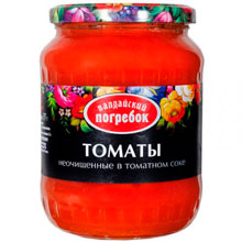 Томаты Валдайский погребок неочищенные в томатном соке, 720 мл