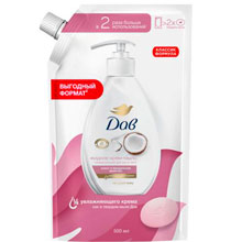 Крем-мыло жидкое Дав Кокос и миндальное молочко, 500 мл