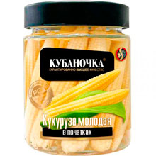 Кукуруза Кубаночка молодая в початках маринованная, 260 г