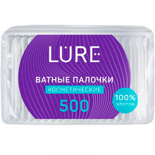 Палочки ватные Lure п/э, 500 шт