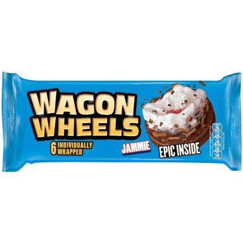 Печенье Wagon Wheels с суфле и джемом, покрытое глазурью с ароматом шоколада, 228 г