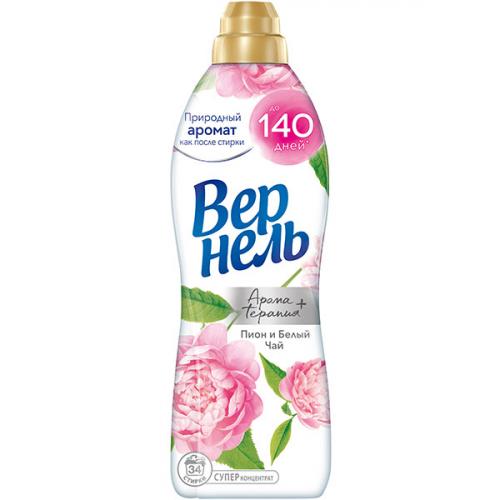 Кондиционер для белья Вернель Ароматерапия+ Пион и белый чай, 870 мл