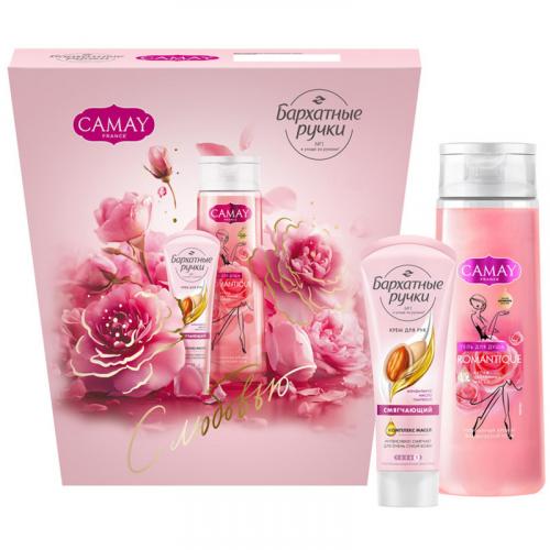 Набор подарочный Camay + Бархатные ручки, 250 мл + 80 мл