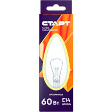 Лампа накаливания Старт Е14 свеча, 60 Вт