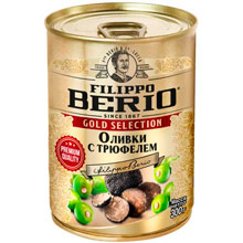Оливки Filippo Berio Gold Selection с трюфелем, 300 г