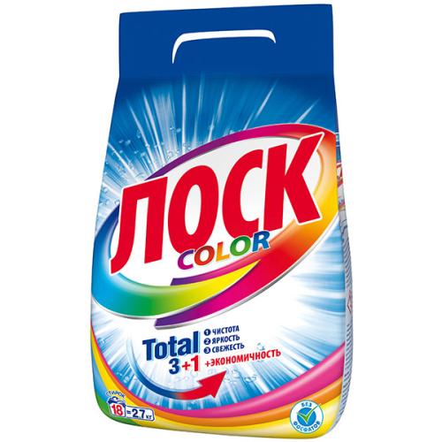 Порошок стиральный Лоск Color, 2.7 кг